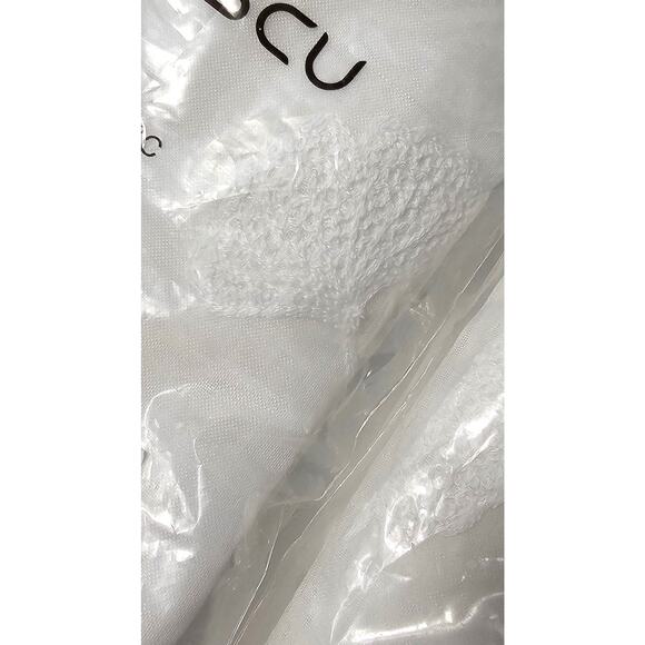 Embroidered ginkgo on semi sheer white curtains 4 panels 52" wide by 95" long - Picture 3 of 5